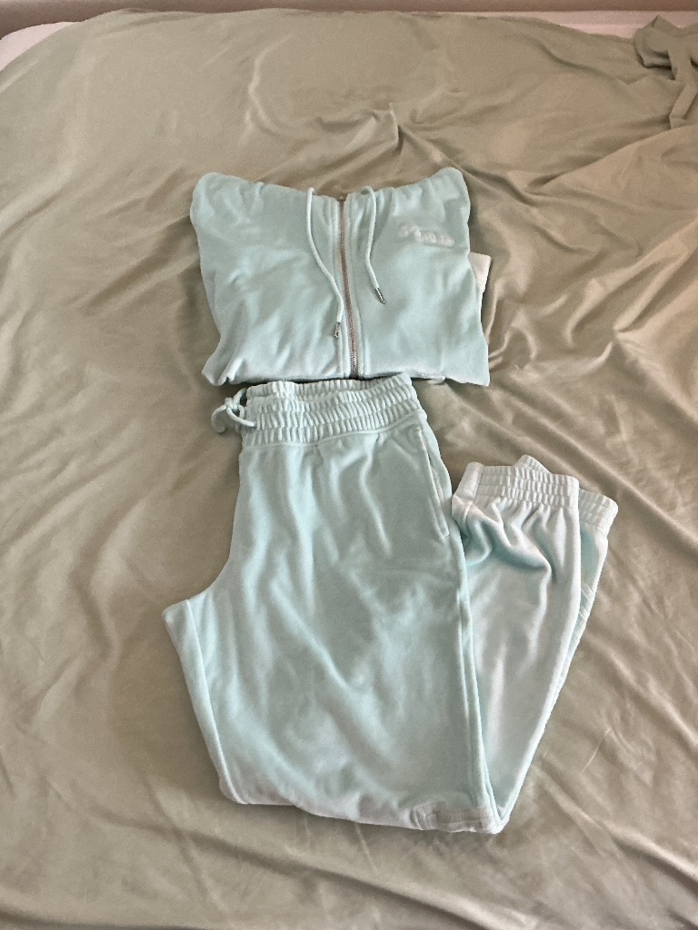 Victoria’s Secret PINK matching velour jogger and hoodie